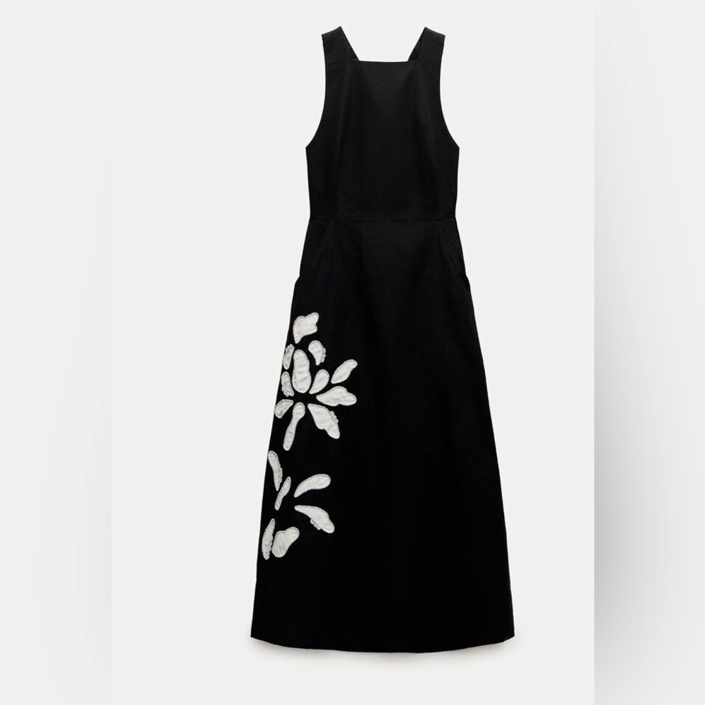 Zara Black and White Halter Sheath Dress - Picture 2 of 4